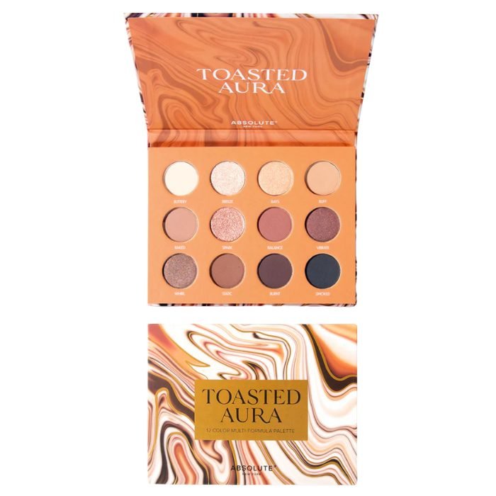 ABSOLUTE NEW YORK TOASTED AURA 12 COLOR MULTI FORMULA PALETTE 0.85 G X 12 MESP05