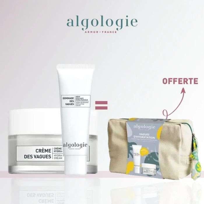 ALGOLOGIE COFFRET GOMMAGE DES VAGUES CREME EXFOLIANTE HYDRA FRAICHEUR 50 ML
