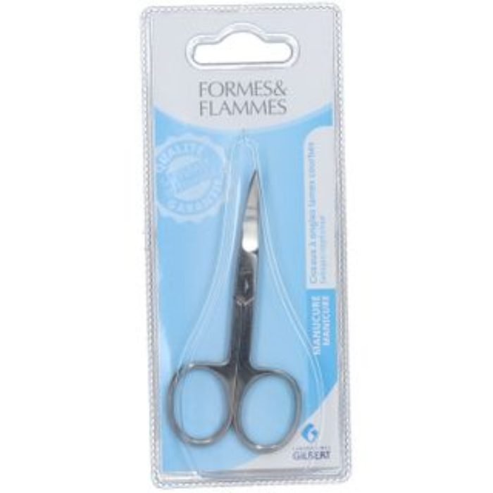 FORME ET FLAMMES CISEAUX A ONGLES COURBES ACIER INOXYDABLE REF 82
