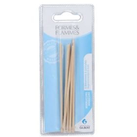 FORMES ET FLAMMES REPOUSSE PEAUX BATONNETS MANUCURE ETUI DE 6