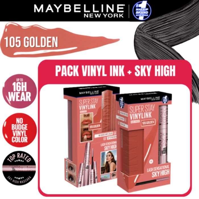 MAYBELLINE OFFRE SUPERSTAY VINYL INK + MASCARA SKY HIGH