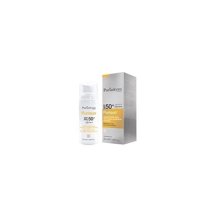 PURIADERM PURISUN CREME SOLAIRE TEINTEE CLAIRE SPF50+ 50 ML