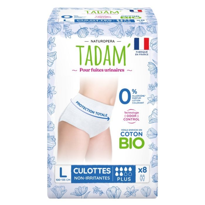 TADAM 8 CULOTTES PLUS TAILLE L POUR FUITES URINAIRES