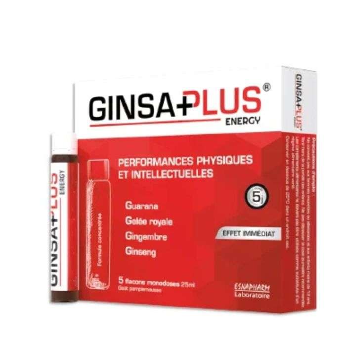 WINNER GINSA PLUS ENERGYSHOT 5 FLACONS MONODOSES 25 ML GOUT ARGUMES